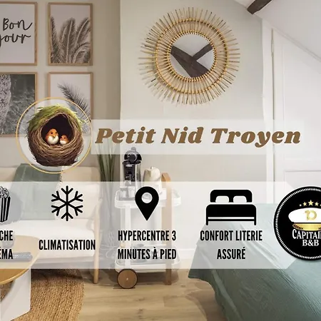 Apartment Le Nid Troyen - Proche Hypercentre - 2 Pers *